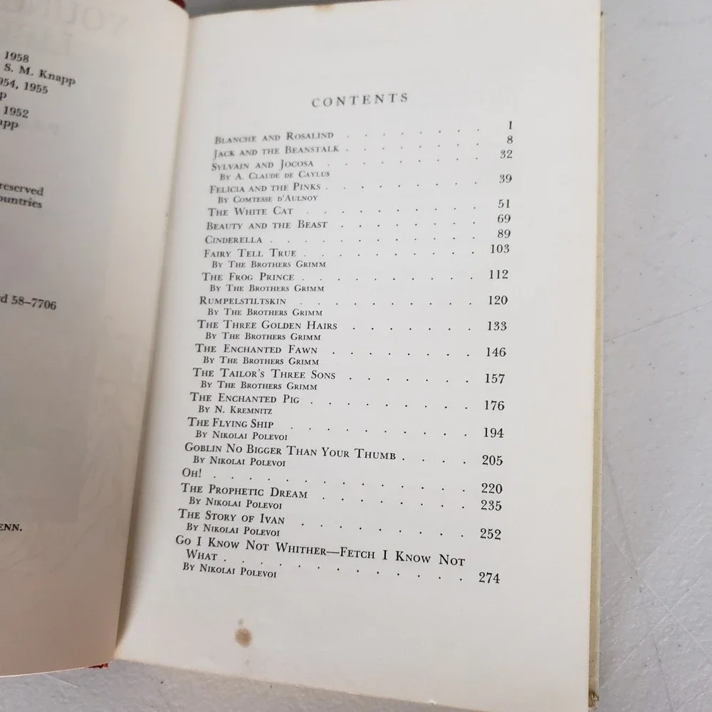 Young Folks Library Fairy Tales 1970 Hardcover Auxiliary Educational League Red